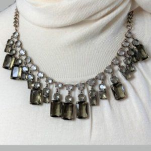 J Crew Statement Necklace with Smokey Stones